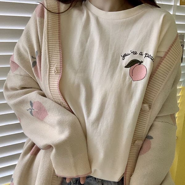 Soft Peach Cardigan - Cardigan