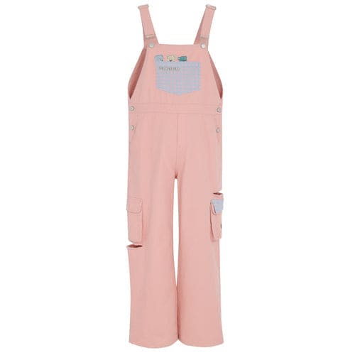 Soft Spring Pink Bears Overalls ON633 - S / pink