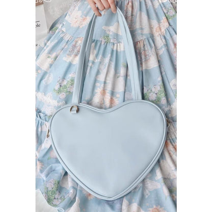 Solid Color Heart Lolita Shoulder Bag