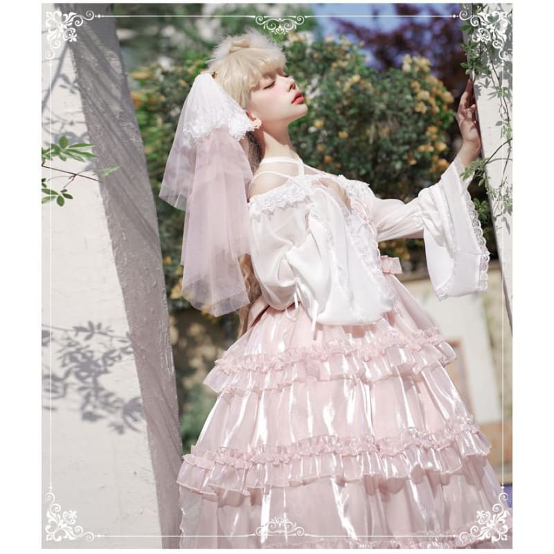 Spaghetti Strap Bow Two Tone Lolita A-Line Dress