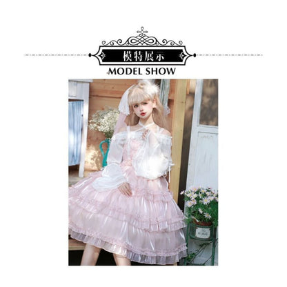 Spaghetti Strap Bow Two Tone Lolita A-Line Dress