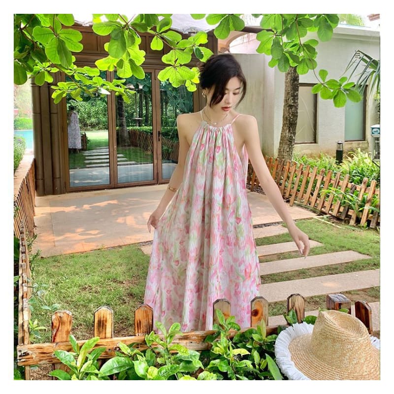 Spaghetti Strap Floral Maxi Sundress