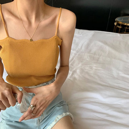 Spaghetti Strap Knit Top