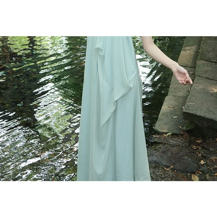 Spaghetti Strap Plain Maxi