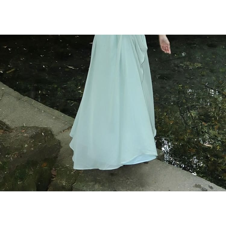 Spaghetti Strap Plain Maxi