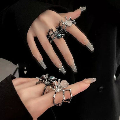 Spider Aesthetic Ring - Adjustable / White - ring