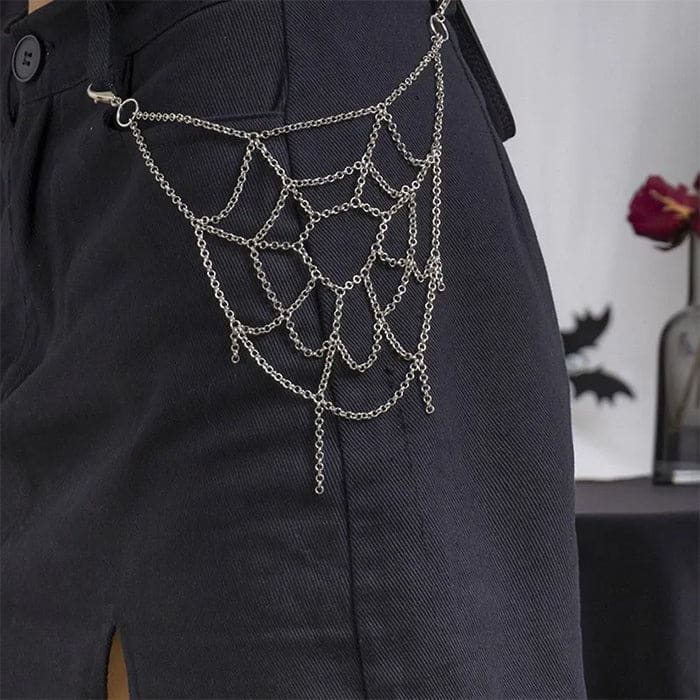 Spiderweb Pant Chain - Standart / Silver - Belts