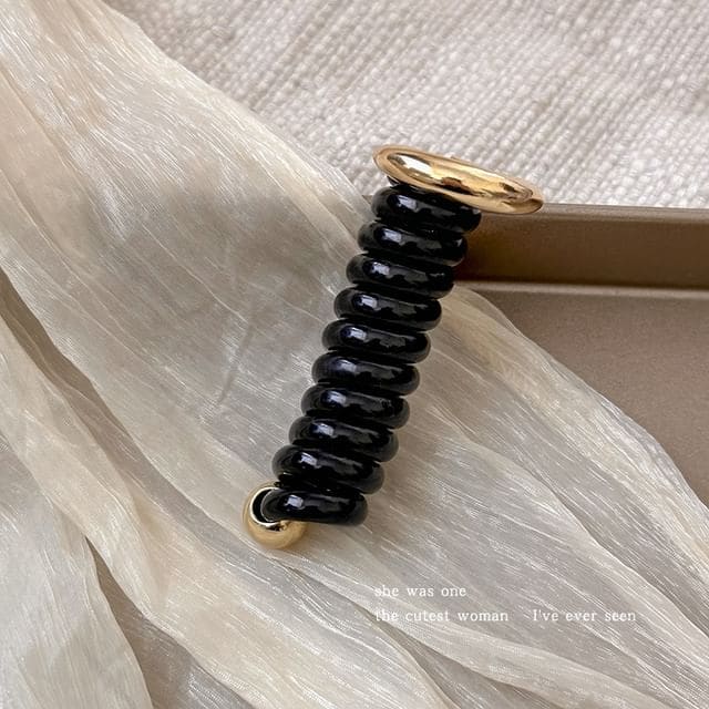 Spiral Hair Tie - Black / One Size