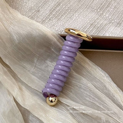 Spiral Hair Tie - Purple / One Size