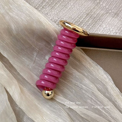 Spiral Hair Tie - Rose Pink / One Size