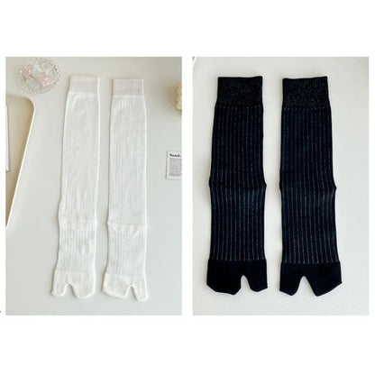 Split Toe Socks Set - Long Edition - 1 Pair - White