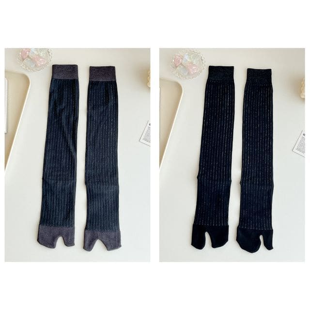 Split Toe Socks Set - Long Edition - 2 Pairs - Gray & Black