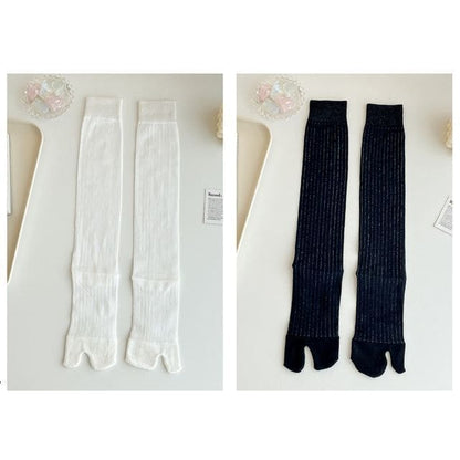 Split Toe Socks Set - Long Edition - 2 Pairs - White &