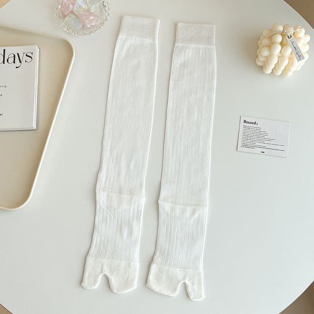 Split Toe Socks Set - Long Edition - 2 Pairs - White