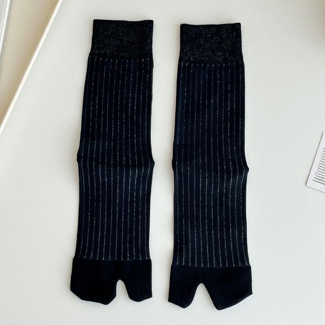 Split Toe Socks Set - Normal Edition - 2 Pairs - Black