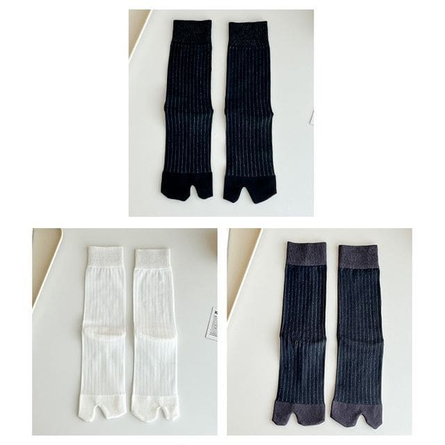 Split Toe Socks Set - Normal Edition - 3 Pairs - Black &