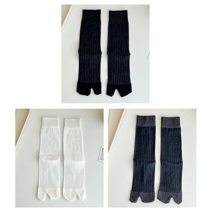 Split Toe Socks Set - Normal Edition - 3 Pairs - Black &