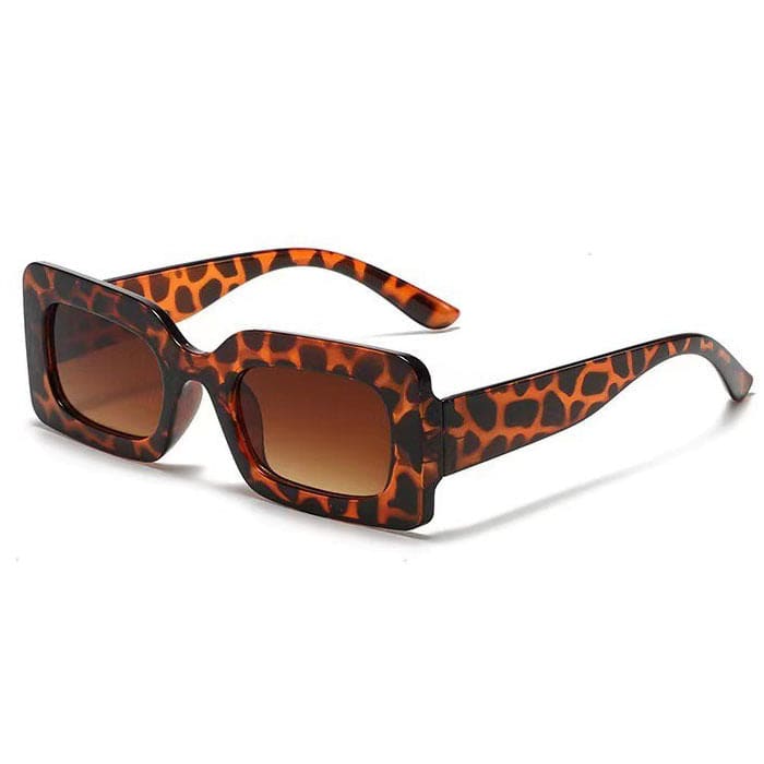 Square Cool Sunglasses - Standart / Leopard/tea - Glasses