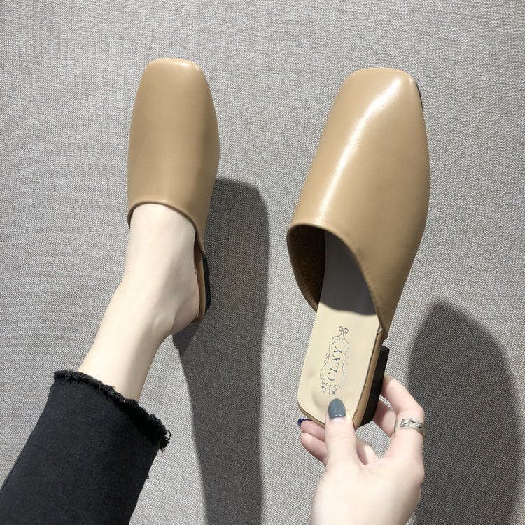 Square-Toe Mules