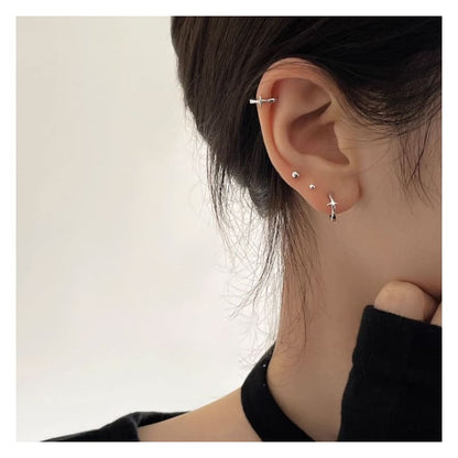 Star Alloy Huggie Earring