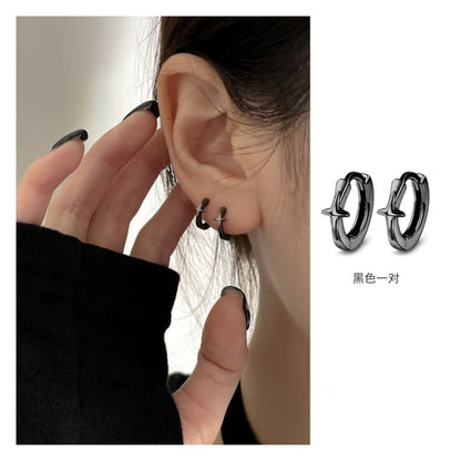 Star Alloy Huggie Earring