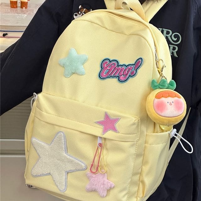 Star Applique Backpack / Charm / Set - backpack