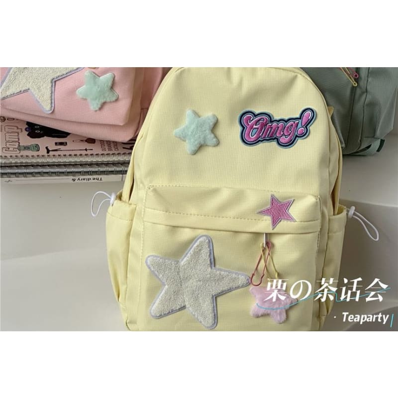 Star Applique Backpack / Charm / Set - backpack