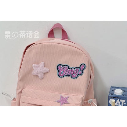 Star Applique Backpack / Charm / Set - backpack