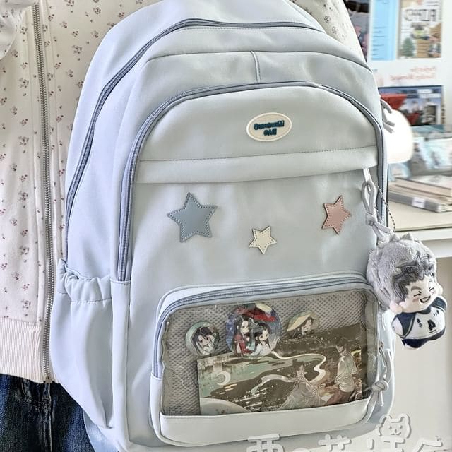 Star Applique PVC Panel Backpack / Tote Bag / Bag Charm