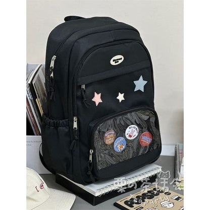 Star Applique PVC Panel Backpack / Tote Bag / Bag Charm