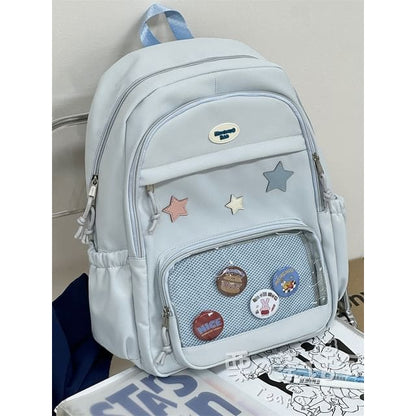 Star Applique PVC Panel Backpack / Tote Bag / Bag Charm