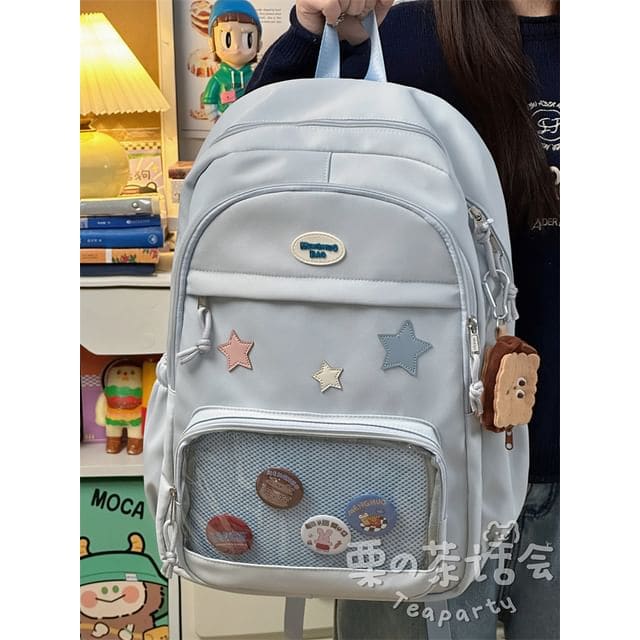 Star Applique PVC Panel Backpack / Tote Bag / Bag Charm