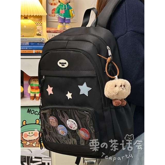 Star Applique PVC Panel Backpack / Tote Bag / Bag Charm