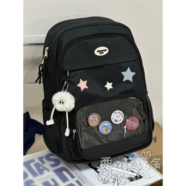 Star Applique PVC Panel Backpack / Tote Bag / Bag Charm