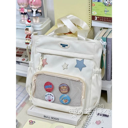 Star Applique PVC Panel Backpack / Tote Bag / Bag Charm