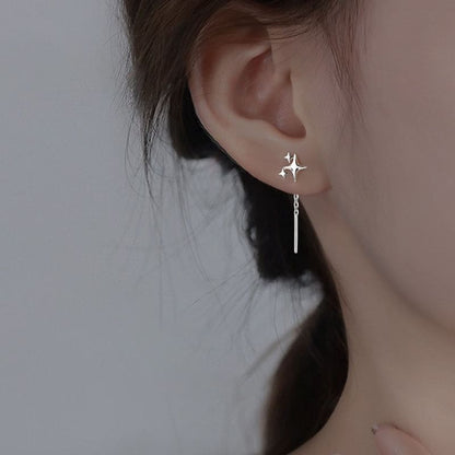 Star Asymmetrical Alloy Threader Earring