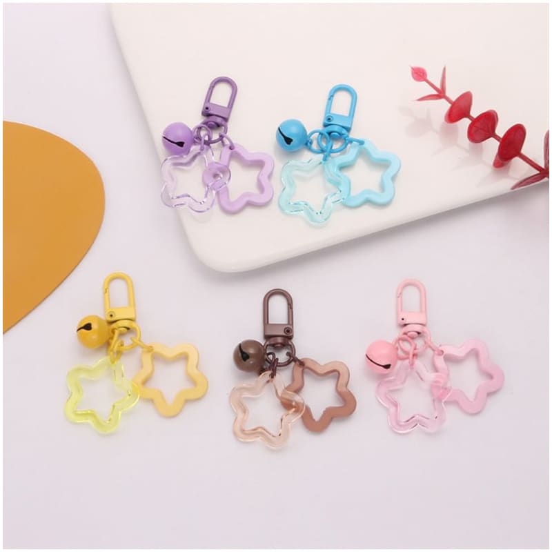 Star Bell Bag Charm Keyring