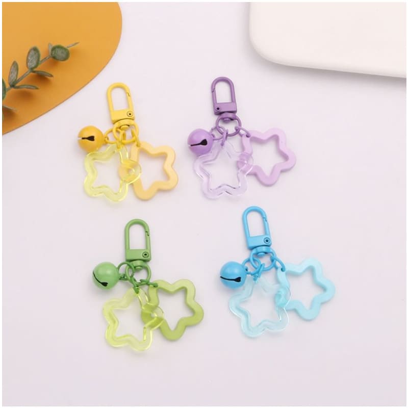 Star Bell Bag Charm Keyring