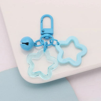 Star Bell Bag Charm Keyring - Q1205-3 - Blue / One Size