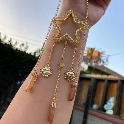 Star Crystals Sun Catcher - Gold