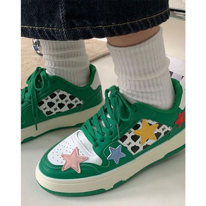 Star Dark Green Sneakers - Sneakers