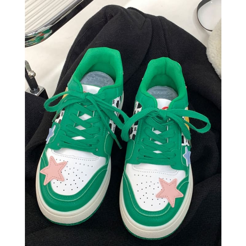 Star Dark Green Sneakers - Sneakers