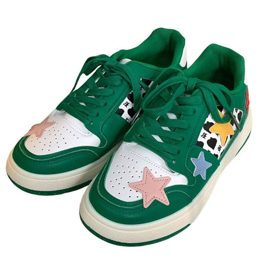 Star Dark Green Sneakers - EU35 (US5.0) / Green - Sneakers