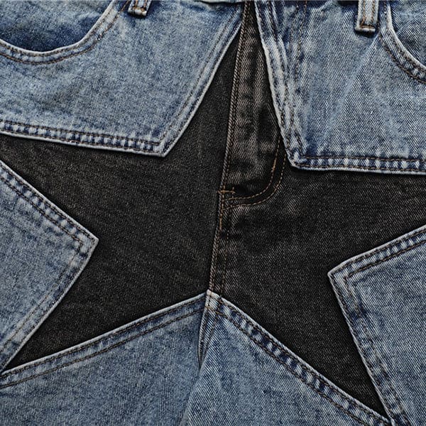 Star Denim Shorts - Shorts