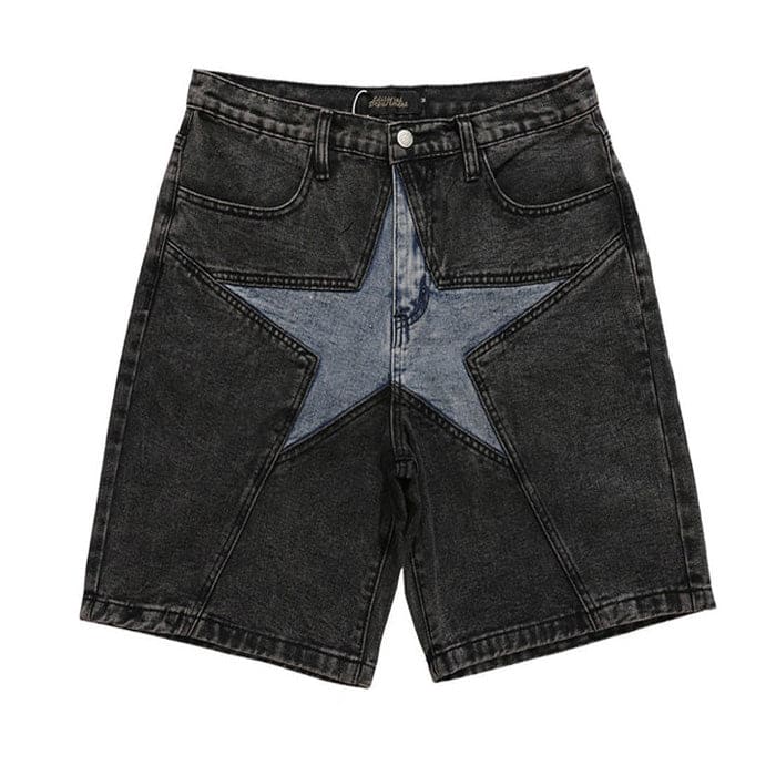 Star Denim Shorts - Shorts