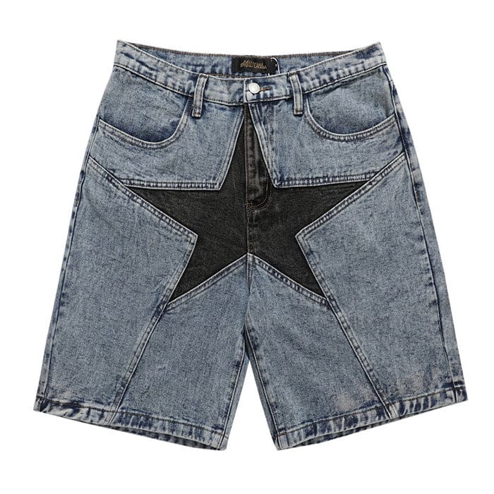 Star Denim Shorts - Shorts