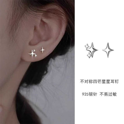 Star Ear Stud / Threader Earring - 1 Pair - Stud Earring