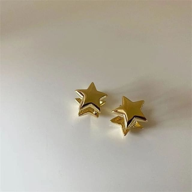 Star Earrings - Gold / One Size