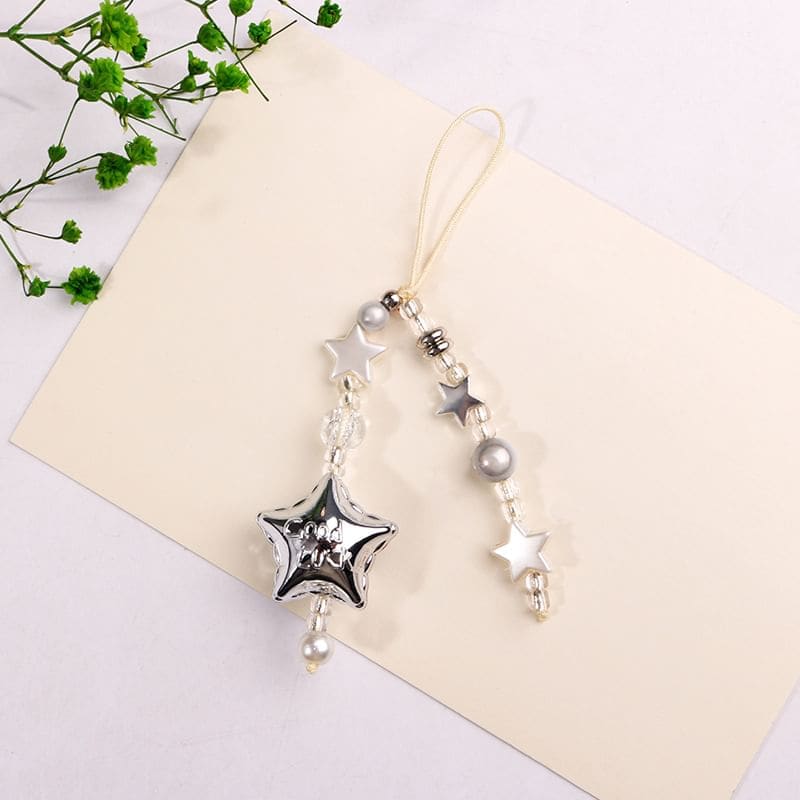 Star Faux Pearl Acrylic Phone Charm