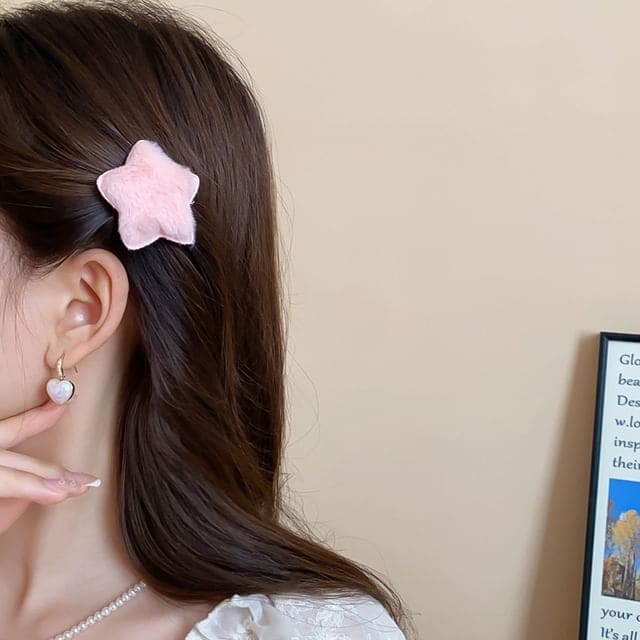 Star Hair Clip - 04# - Duckbill Clip - Pink / One Size